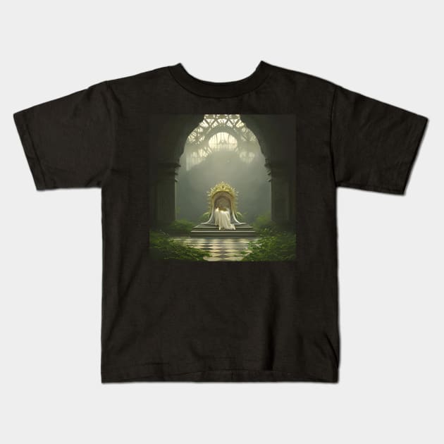 Empty Overgrown Throne Room Kids T-Shirt by VictoriaLehnard